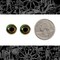 12mm Round Wide Golden Dilated Pupil Eye Cabochons - Set of Two - CAB51